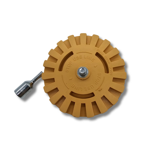 Disco de Vainilla Goma para Quitar Adhesivos 101x25mm 4000RPM pegatinas