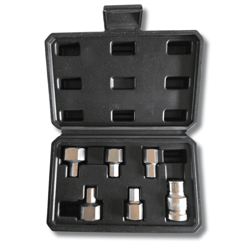 Juego 6 llaves Allen grandes 1/2" con maletín - Medidas 10, 14, 17, 19, 22, 24mm