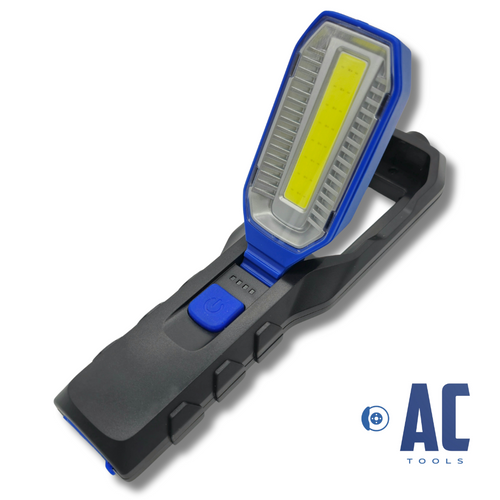 Linterna LED a batería para uso profesional o doméstico, recargable, con imán.