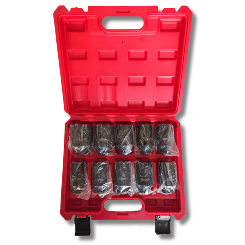 Juego de 10 Vasos de Impacto 1/2" de Gran Tamaño (27-41 mm)