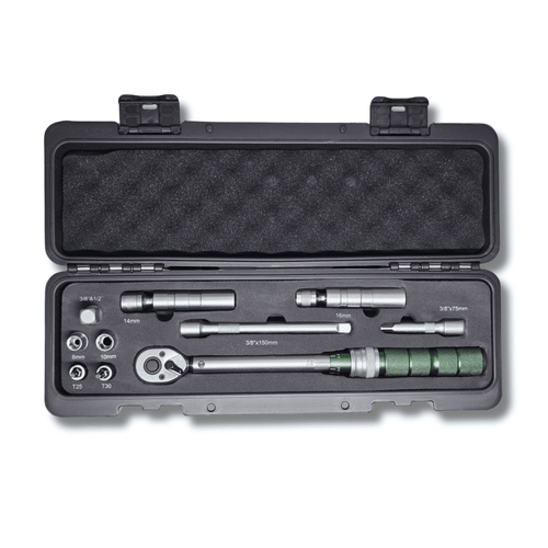 Llave Dinamométrica Profesional 3/8” 5-60Nm + Torx Vasos Hexagonales Adaptadores