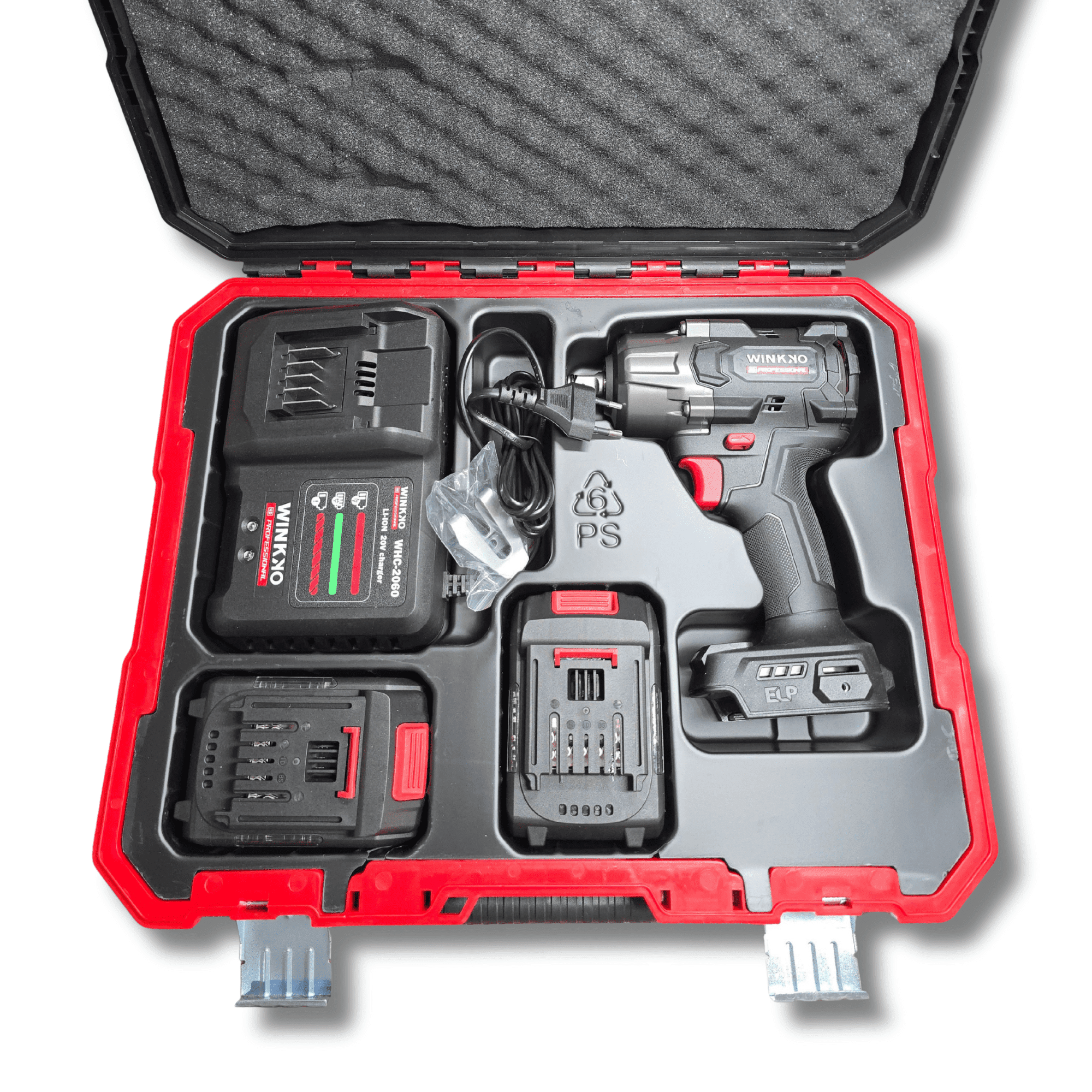 Pistola de Impacto Profesional 20V Brushless 1/2'' 850Nm con 2 Baterías 4.0Ah