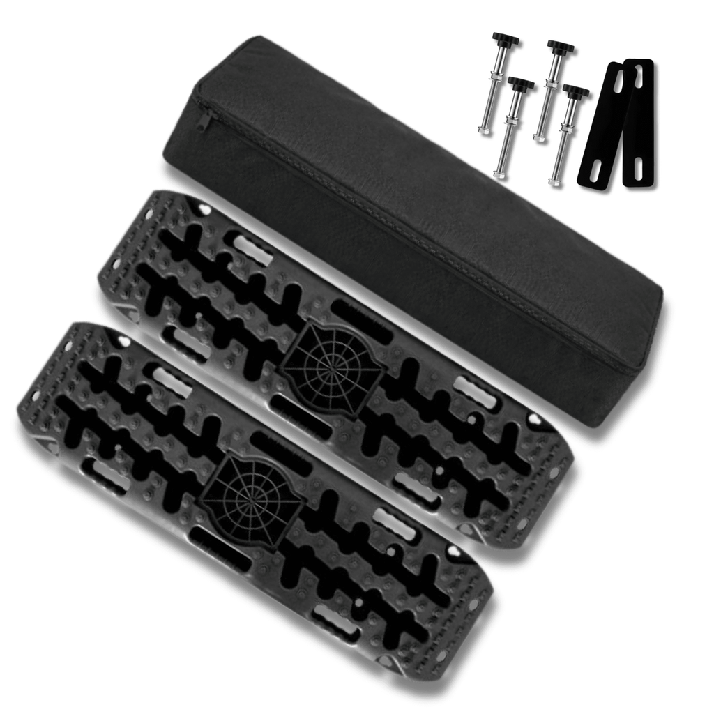 2 Planchas desatasco 10T con bolsa y soportes baca offroad 4x4 barro arena nieve