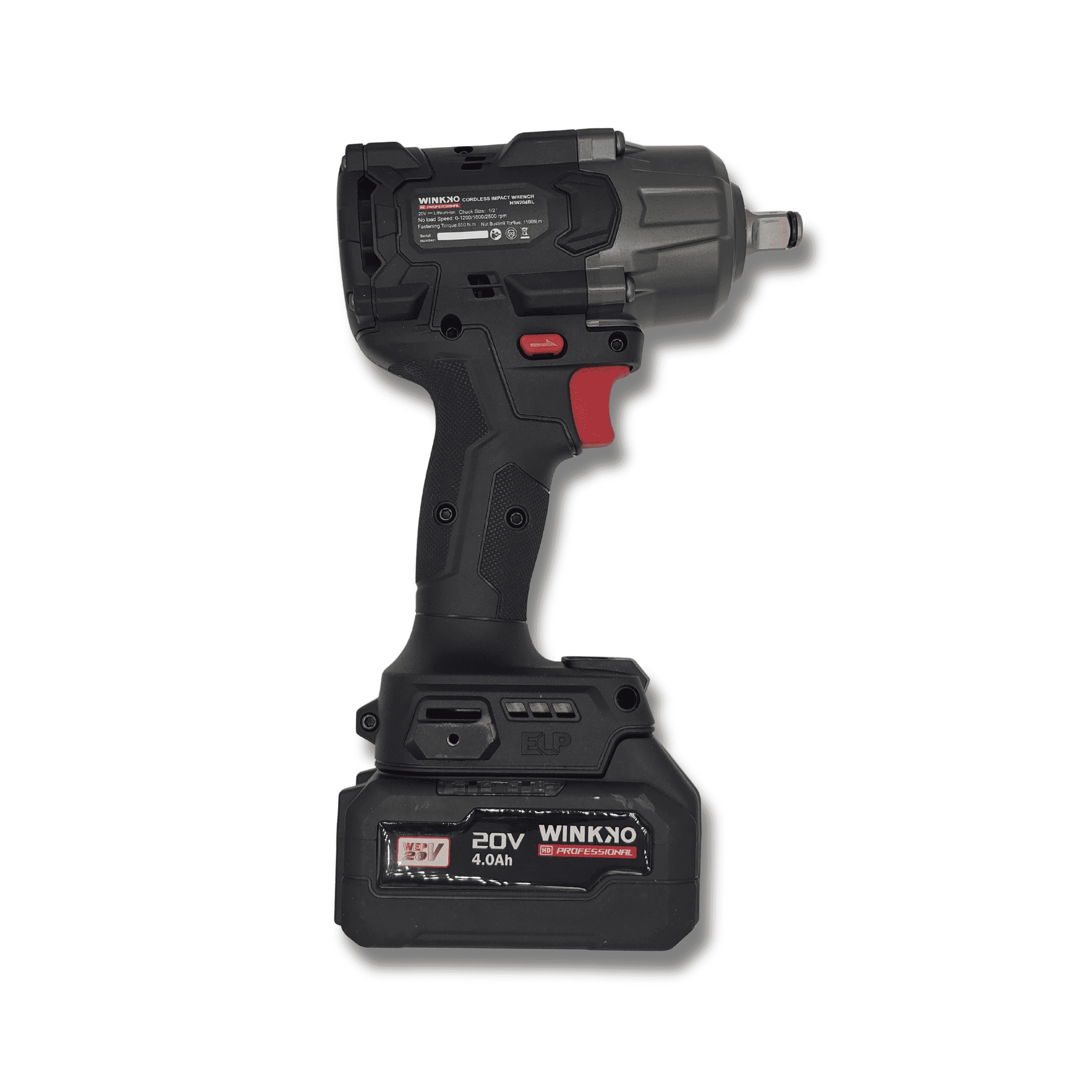 Pistola de Impacto Profesional 20V Brushless 1/2'' 850Nm con 2 Baterías 4.0Ah - 3