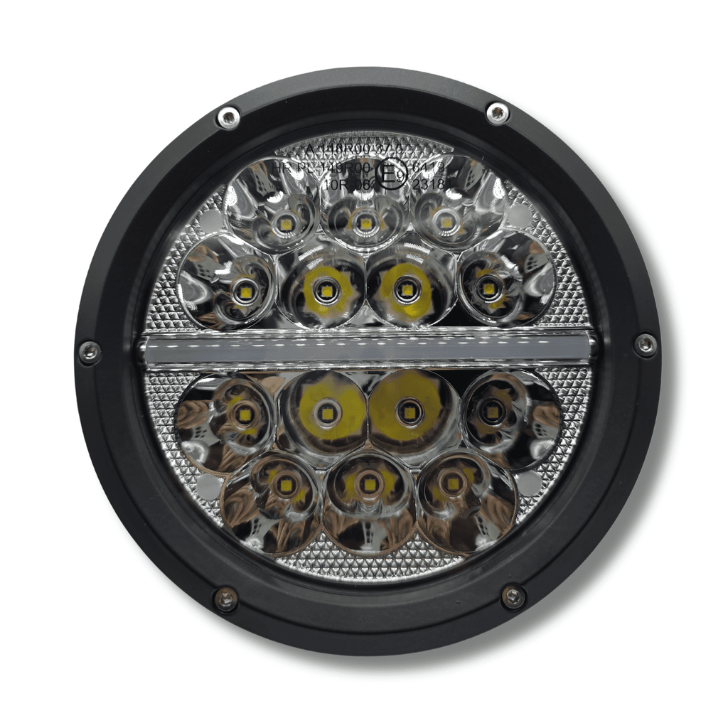 Faro LED 7" 85W OSRAM Homologado HR 37.5 Larga Distancia + Posición con Tapa