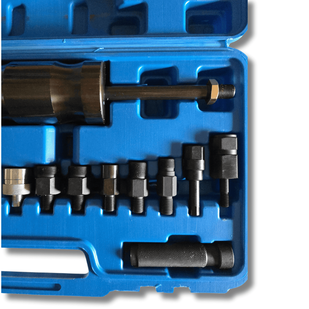 Extractor Inyectores Externos e Internos Diesel 14 Piezas, Martillo + accesorios - 4