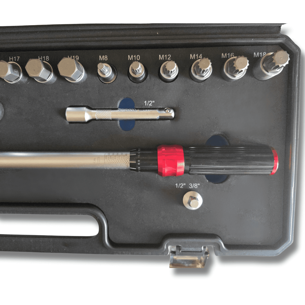 Llave Dinamométrica 1/2" Extra Larga 50-350 Nm con Cabezal Reversible y Maletin - 3