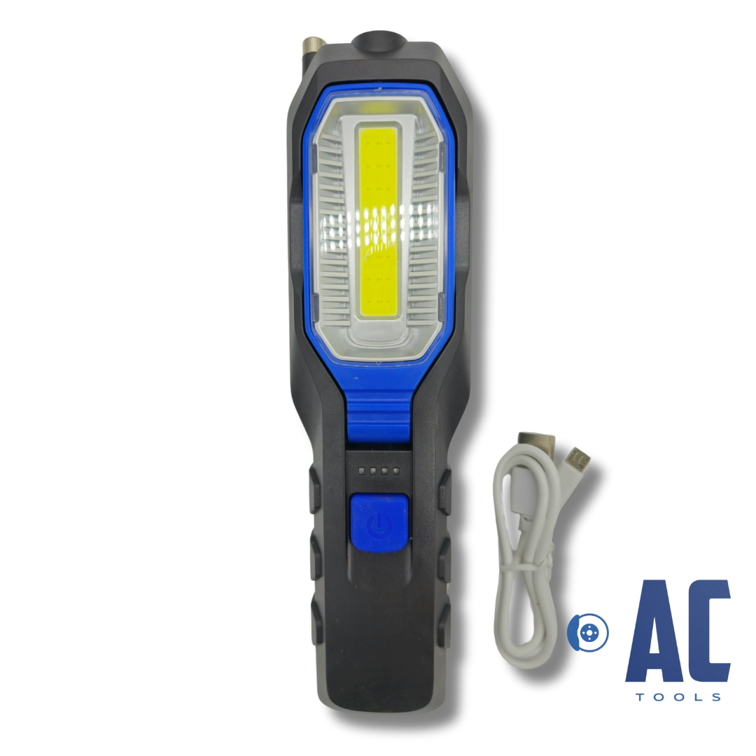 Linterna LED a batería para uso profesional o doméstico, recargable, con imán. - 3