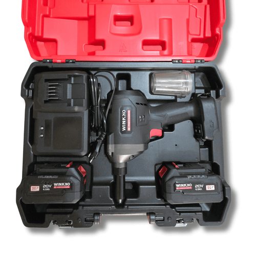 Remachadora Eléctrica Industrial 20V 4.0Ah y 16000N de Fuerza - 2.4 a 6.4 mm -