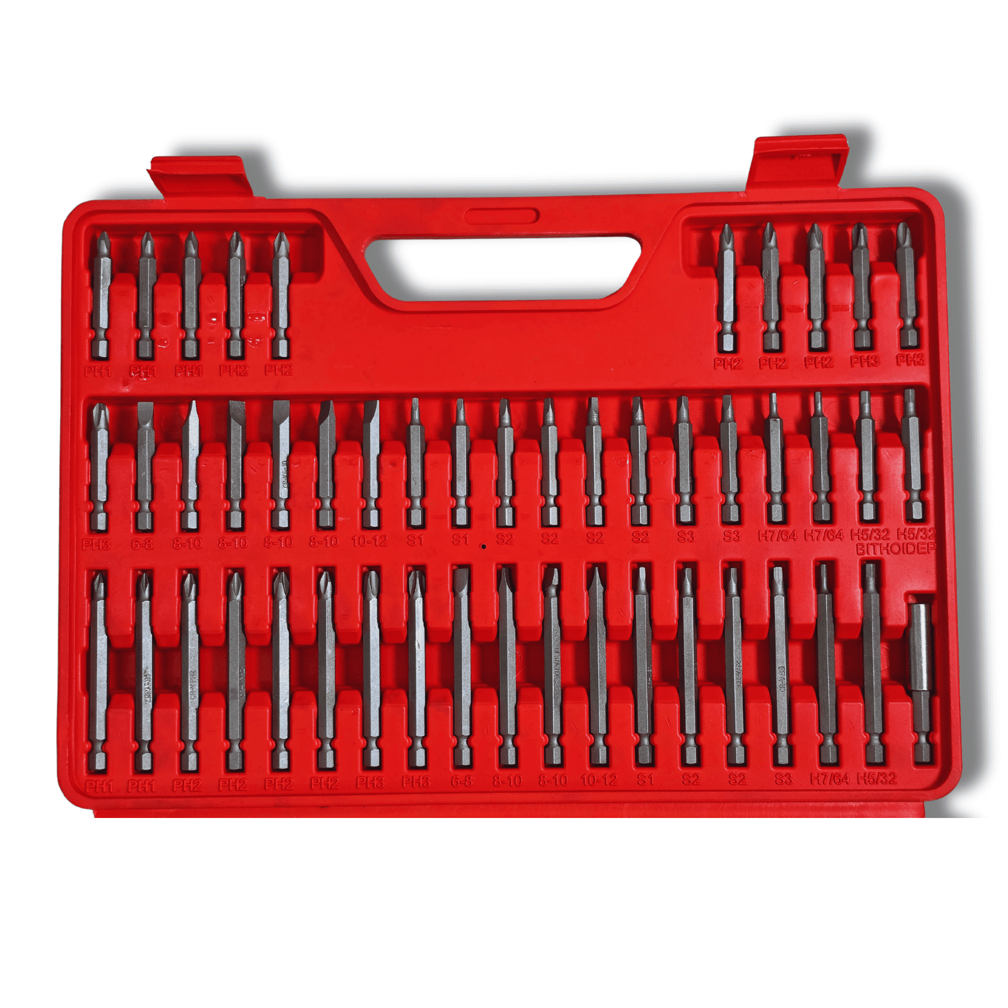 Maletín de Puntas 1/4” para Atornillador Eléctrico 209 Piezas CRV con Adaptador - 3