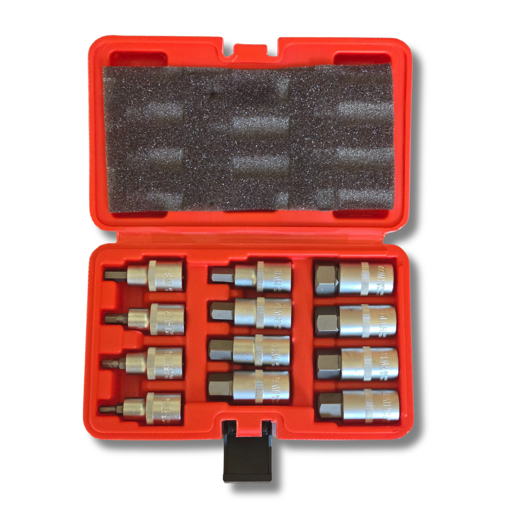 Juego de 12 Llaves de Vaso Allen Exagonales 1/2" – 5 a 22mm