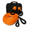 Kit Rescate Offroad Eslinga Cinética 1" x 6m 33000lbs + 2 Grilletes + Bolsa