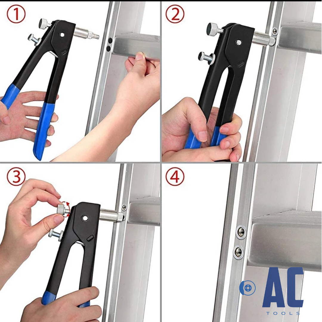 Pistola remachadora de tuercas - roscas medidas M3 M4 M5 M6 M8 - 3