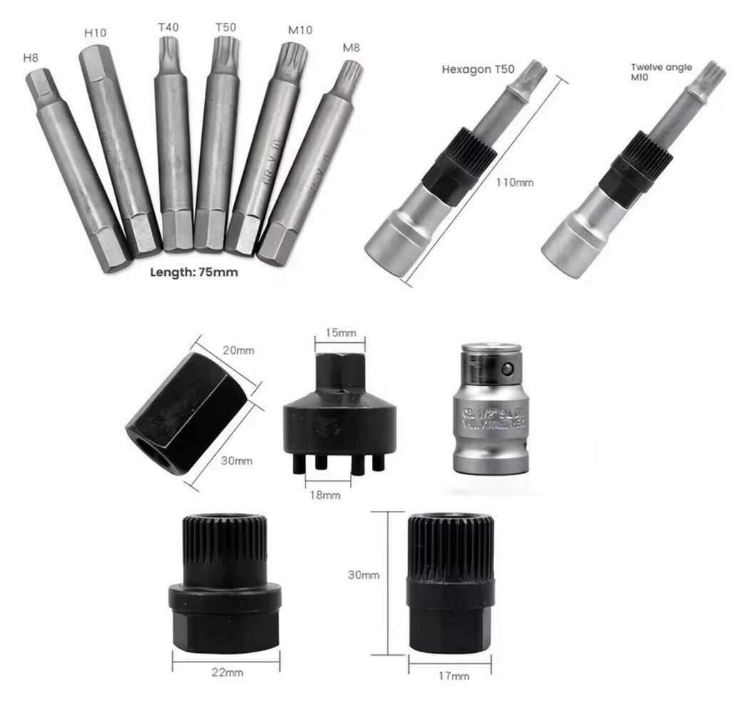 Kit de Extractor poleas de alternador con embrague - 13 piezas - 3