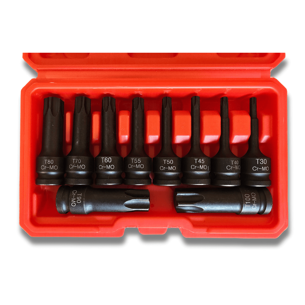 Juego de 10 Puntas Torx de Impacto 1/2" (T30-T100) con Maletín – Nuevo - 2