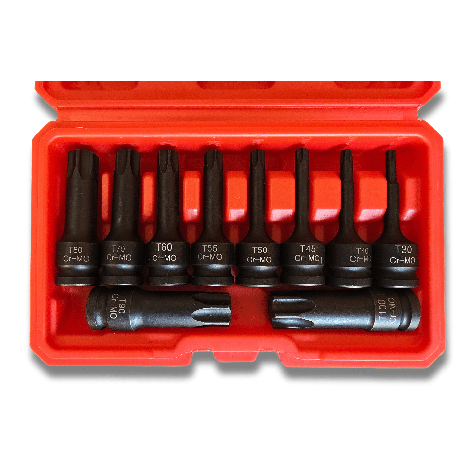 Juego de 10 Puntas Torx de Impacto 1/2" (T30-T100) con Maletín – Nuevo - 2