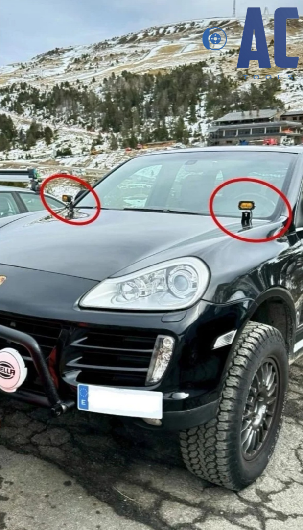 Soportes para montar faros led cuneteros en Porsche Cayenne 955 957 - 2
