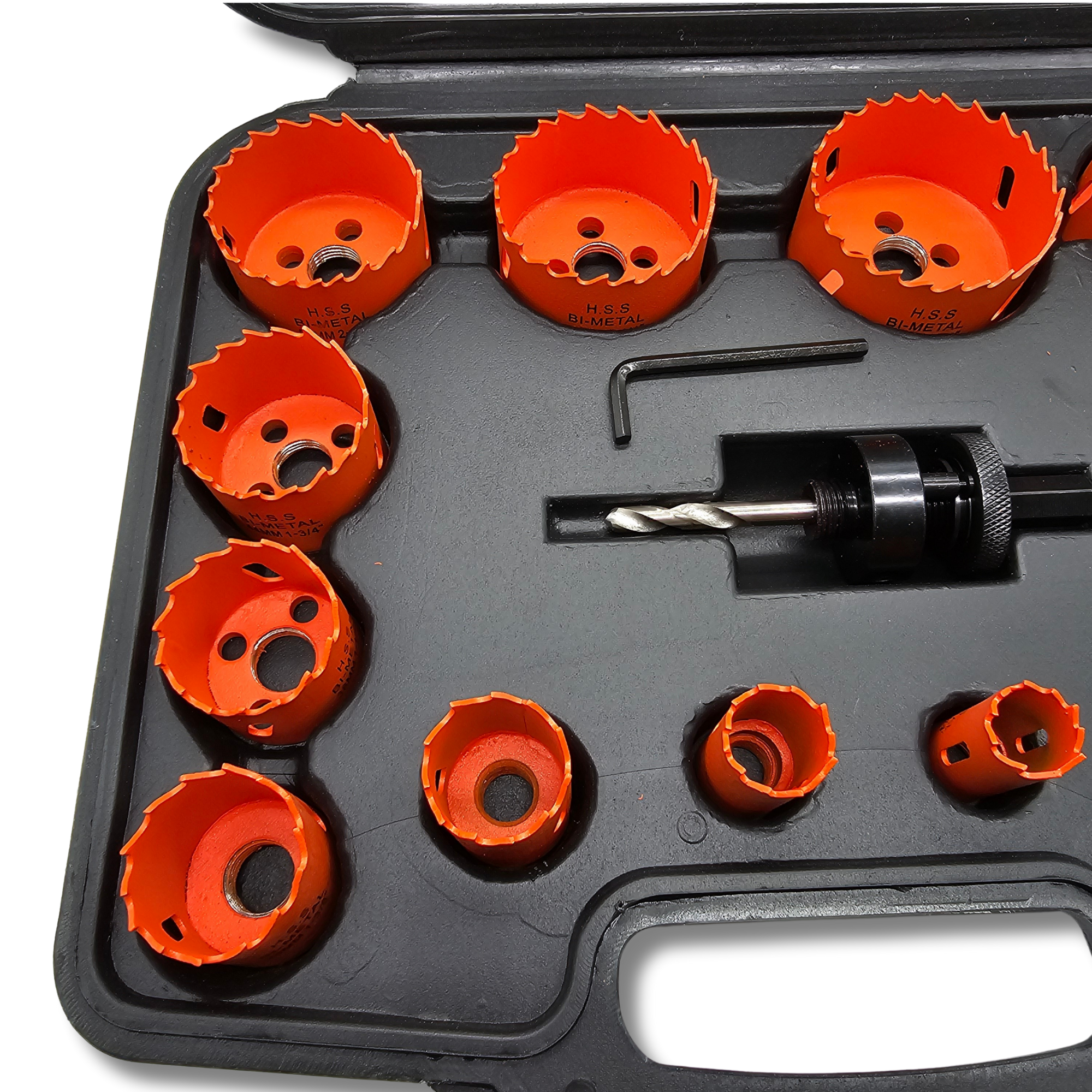 Maletín 10 Sierras de Corona + Accesorios: Para Cortes en Metal, Madera y Más - 2