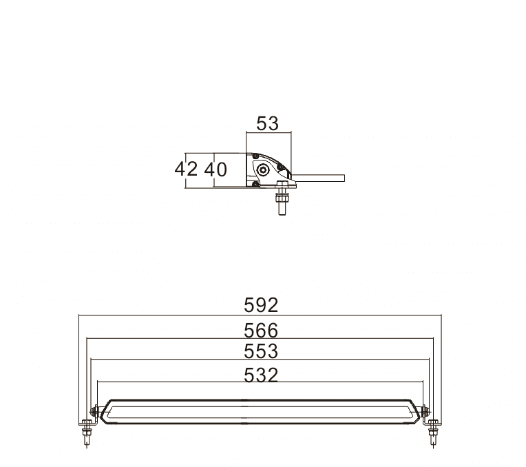 Barra led largo alcance 21" HOMOLOGADA 80W HR 37.5 puntos de luz - 4