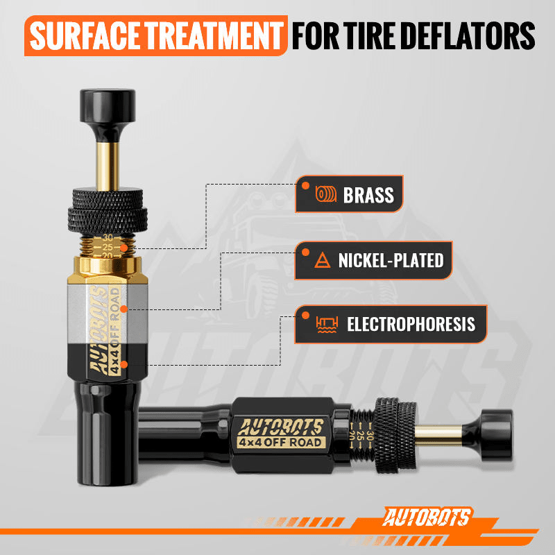 Kit 4 Válvulas Desinfladoras Automáticas 4x4 Ajustables 0.7-2 Bar con Estuche - 5