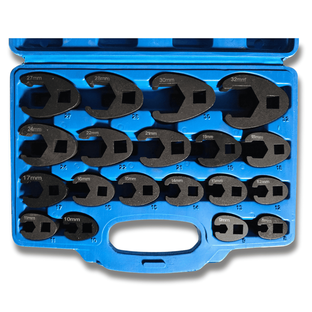 Juego de Llaves Crowfoot 1/2 y 3/8 Hexagonales Abiertas De 8-32mm - 2