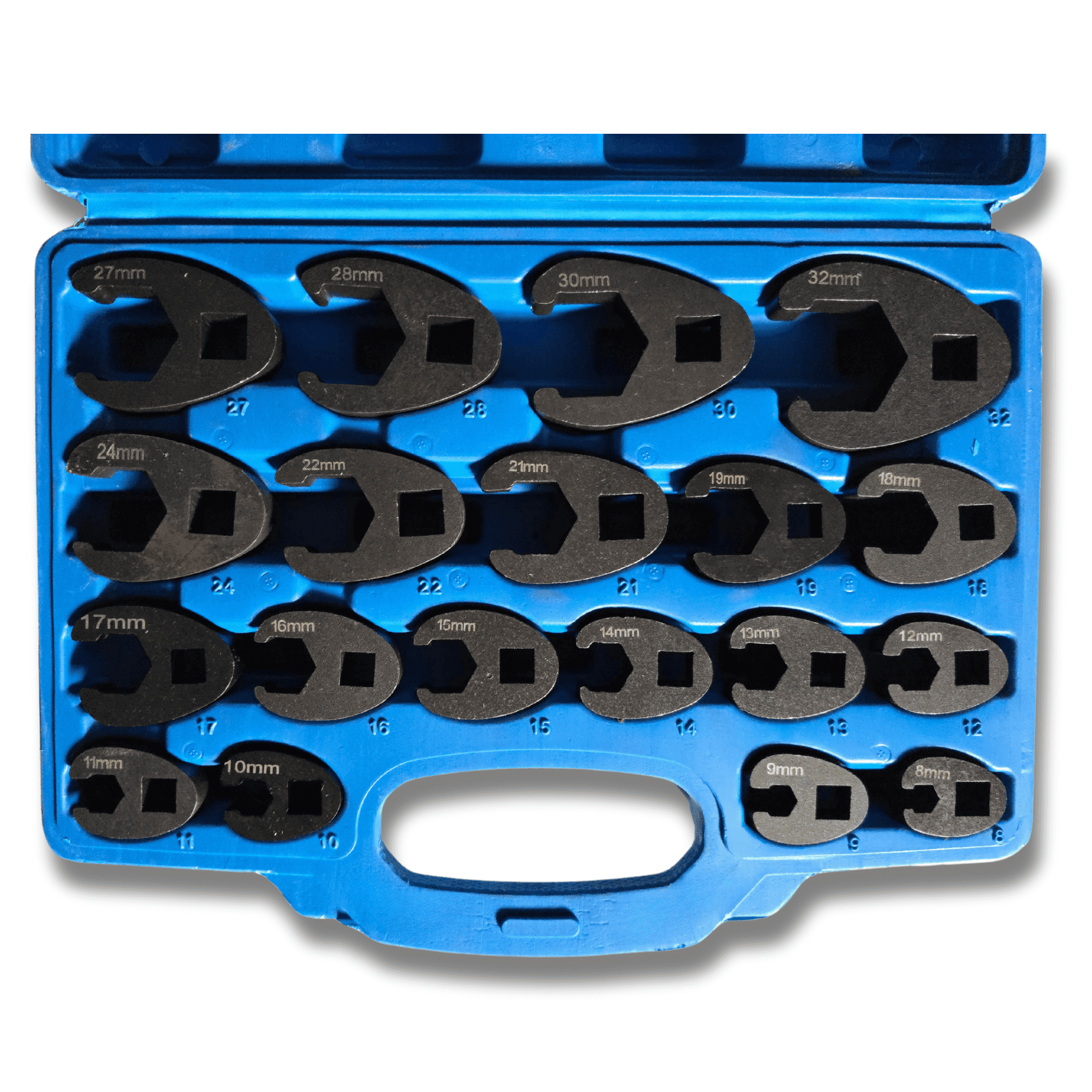 Juego de Llaves Crowfoot 1/2 y 3/8 Hexagonales Abiertas De 8-32mm - 2