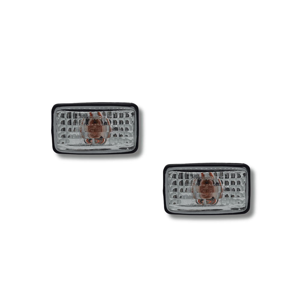 Pareja Intermitentes de Aleta para Nissan Patrol 160 260 Y60 Blancos
