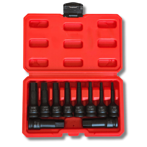 Juego de 10 Puntas Allen de Impacto 1/2" - 5-18mm con Maletín – Nuevo