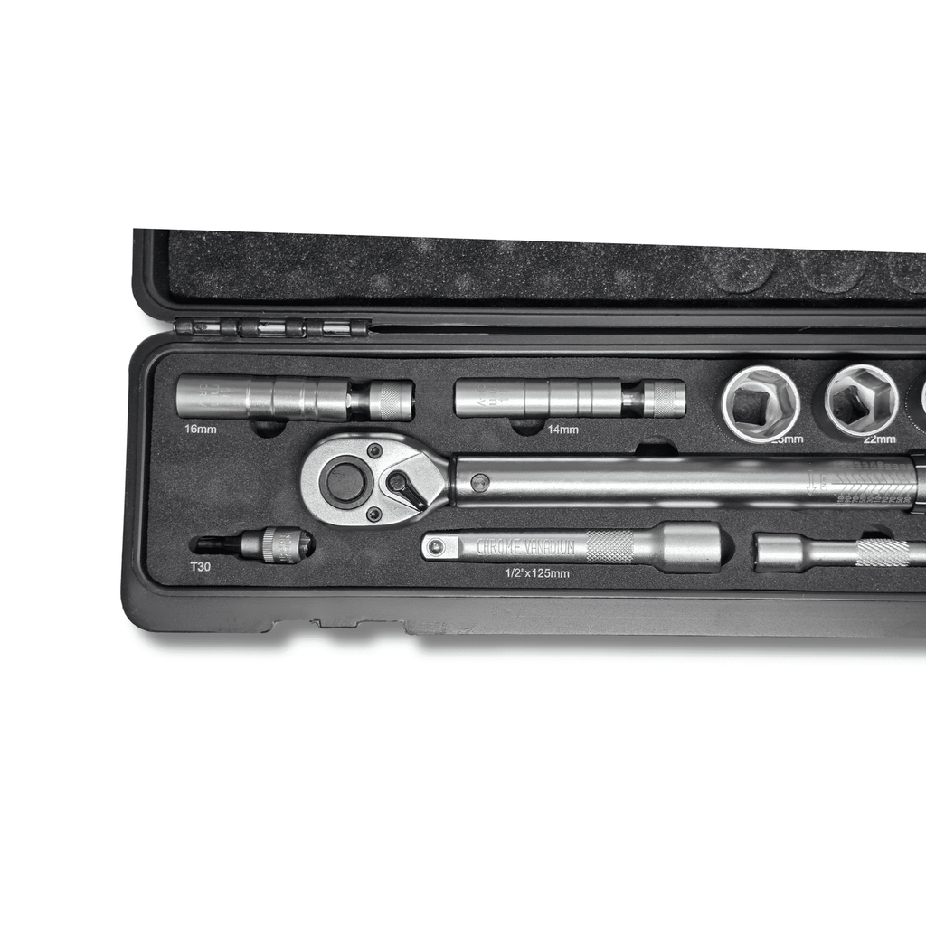 Llave Dinamométrica Profesional 1/2” 20–220Nm con Vasos, Torx, Llaves de Bujía - 2
