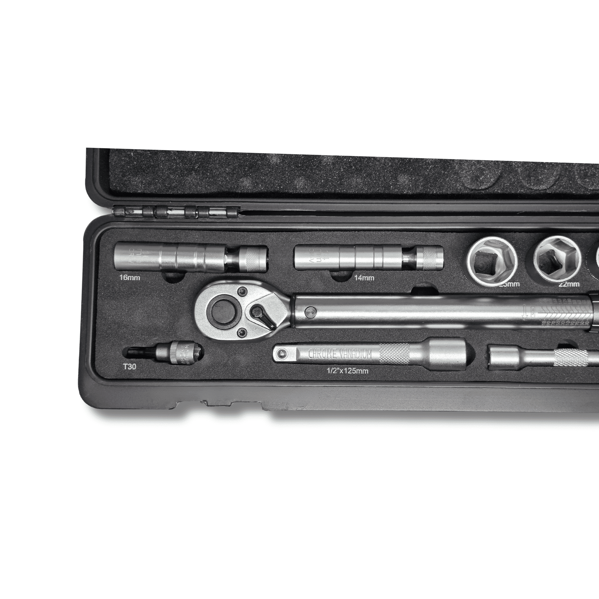 Llave Dinamométrica Profesional 1/2” 20–220Nm con Vasos, Torx, Llaves de Bujía - 2