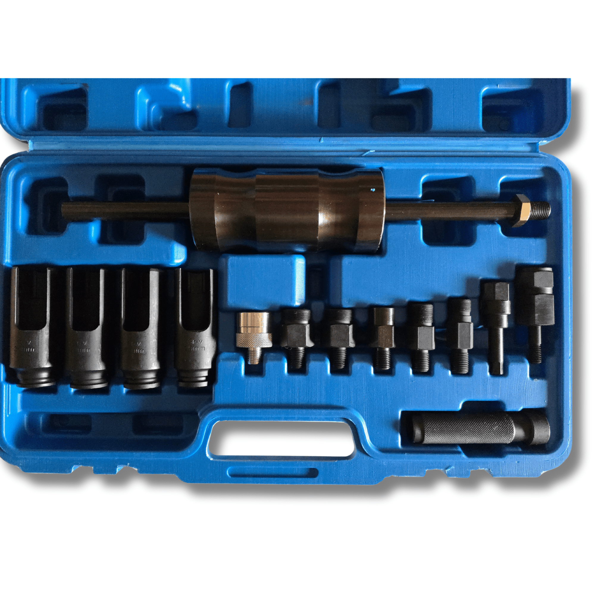 Extractor Inyectores Externos e Internos Diesel 14 Piezas, Martillo + accesorios - 2