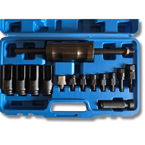 Extractor Inyectores Externos e Internos Diesel 14 Piezas, Martillo + accesorios - 2