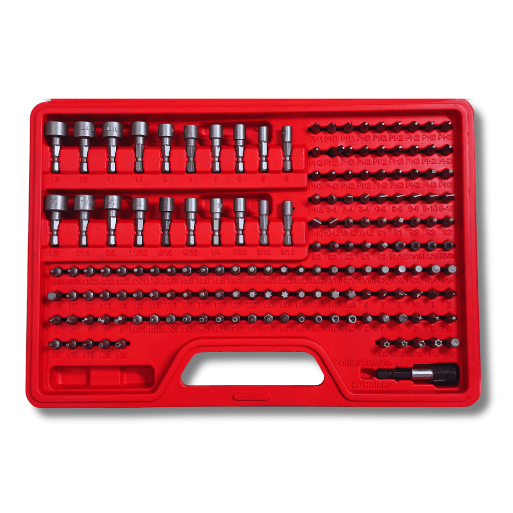 Maletín de Puntas 1/4” para Atornillador Eléctrico 209 Piezas CRV con Adaptador - 2