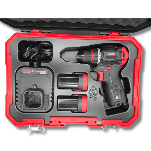 Mini Atornillador Profesional 16V Brushless Compacto 55Nm + 2 Baterías y Maletín