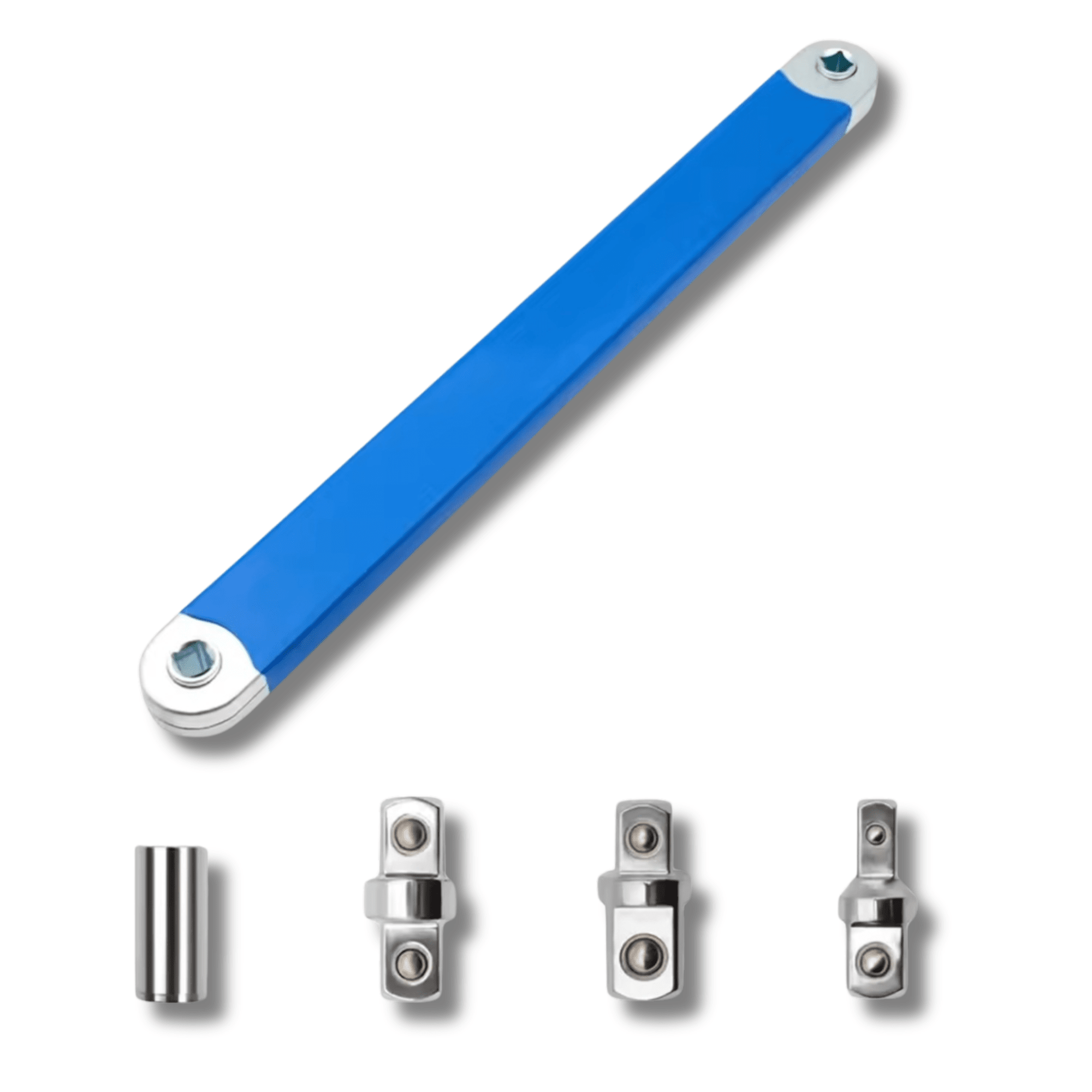 Llave Extensora Especial 40cm para Carraca con 4 Adaptadores – Espacio reducidos