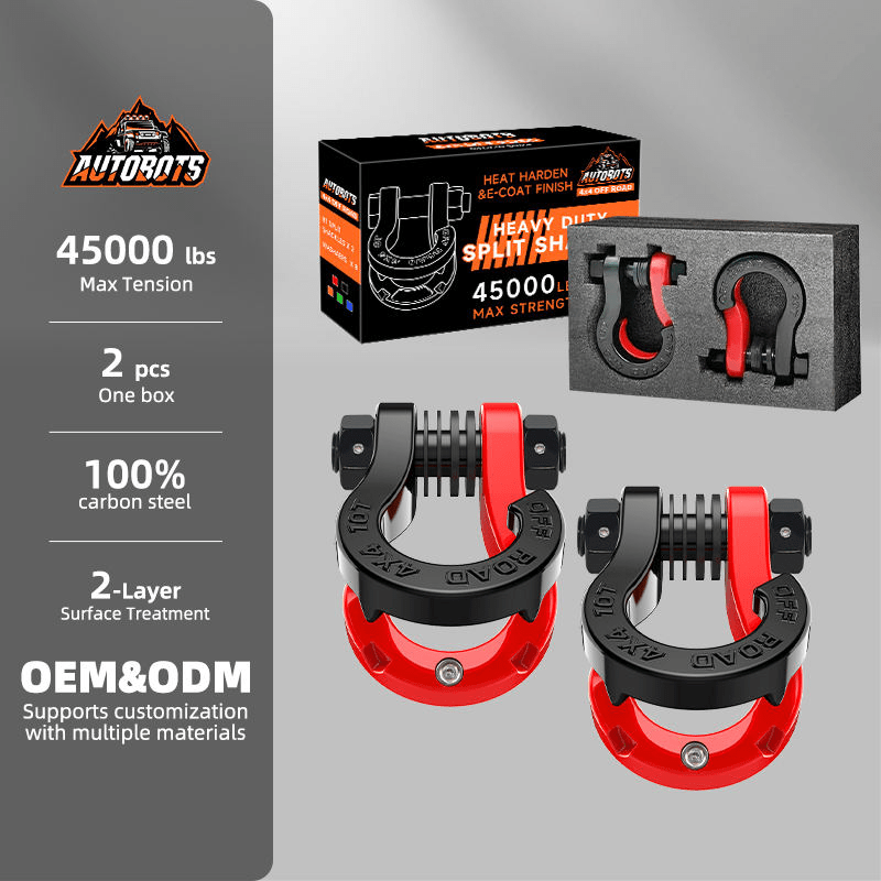Pareja de Grilletes 4x4 Desmontables Magnéticos 10T Reforzados Offroad - 2