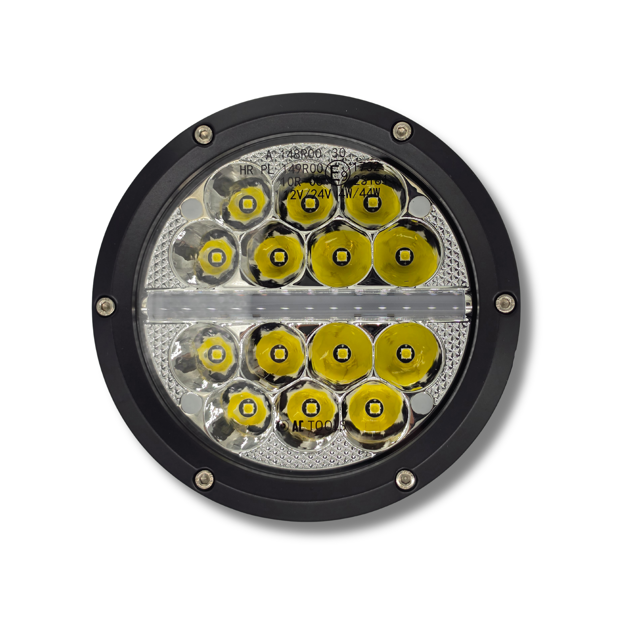 Faros LED 6" 75W OSRAM Homologados HR 30 Larga Distancia + Posición con Tapa LOGO y cableado