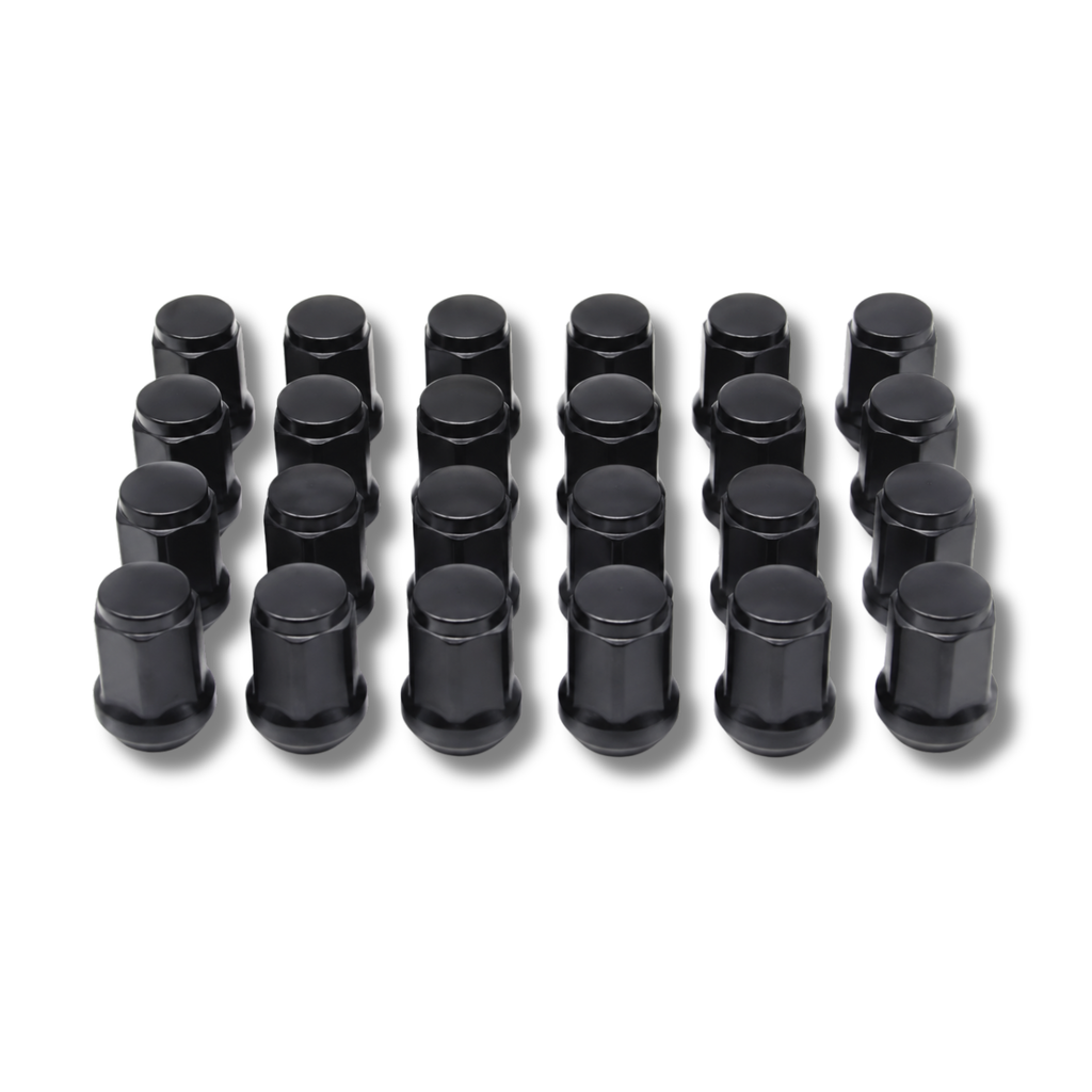 Juego 24 Tuercas de rueda NEGRAS M12x1.5 validas para Mitsubishi, Toyota y otros