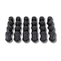 Juego 24 Tuercas de rueda NEGRAS M12x1.5 validas para Mitsubishi, Toyota y otros