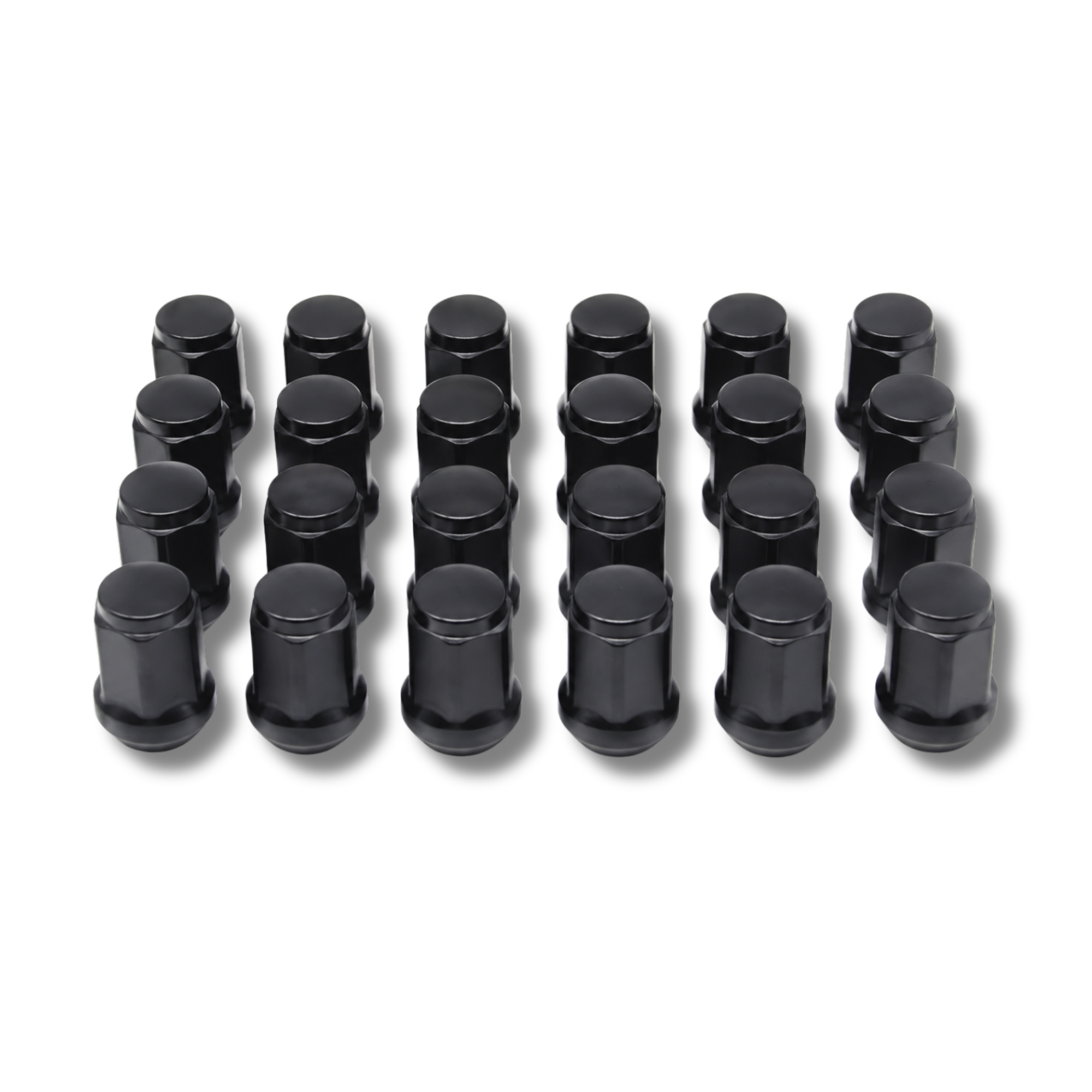 Juego 24 Tuercas de rueda NEGRAS M12x1.25 validas para nissan, opel, suzuki...