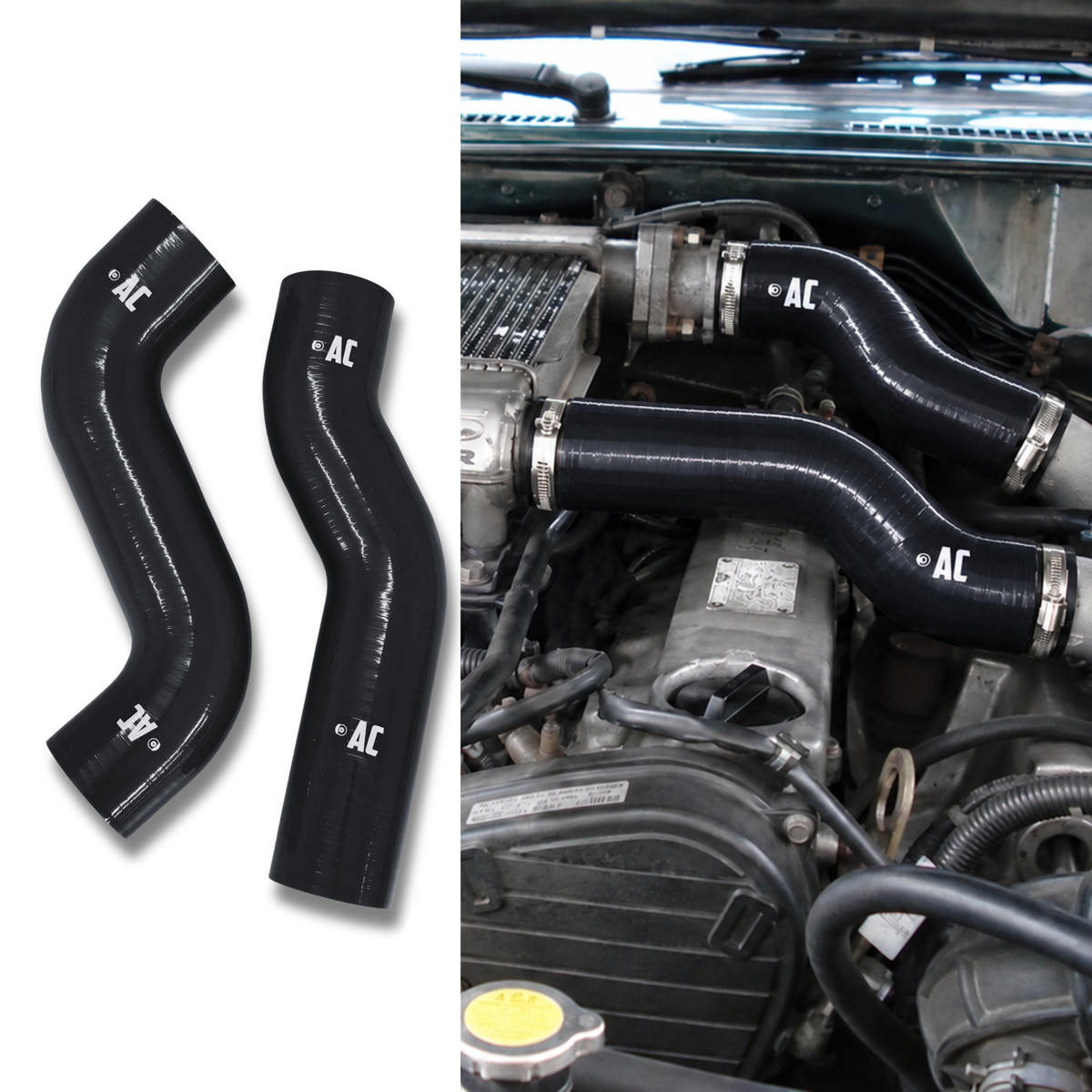 2 Manguitos Silicona Intercooler Nissan Patrol Y61 TD6 2.8