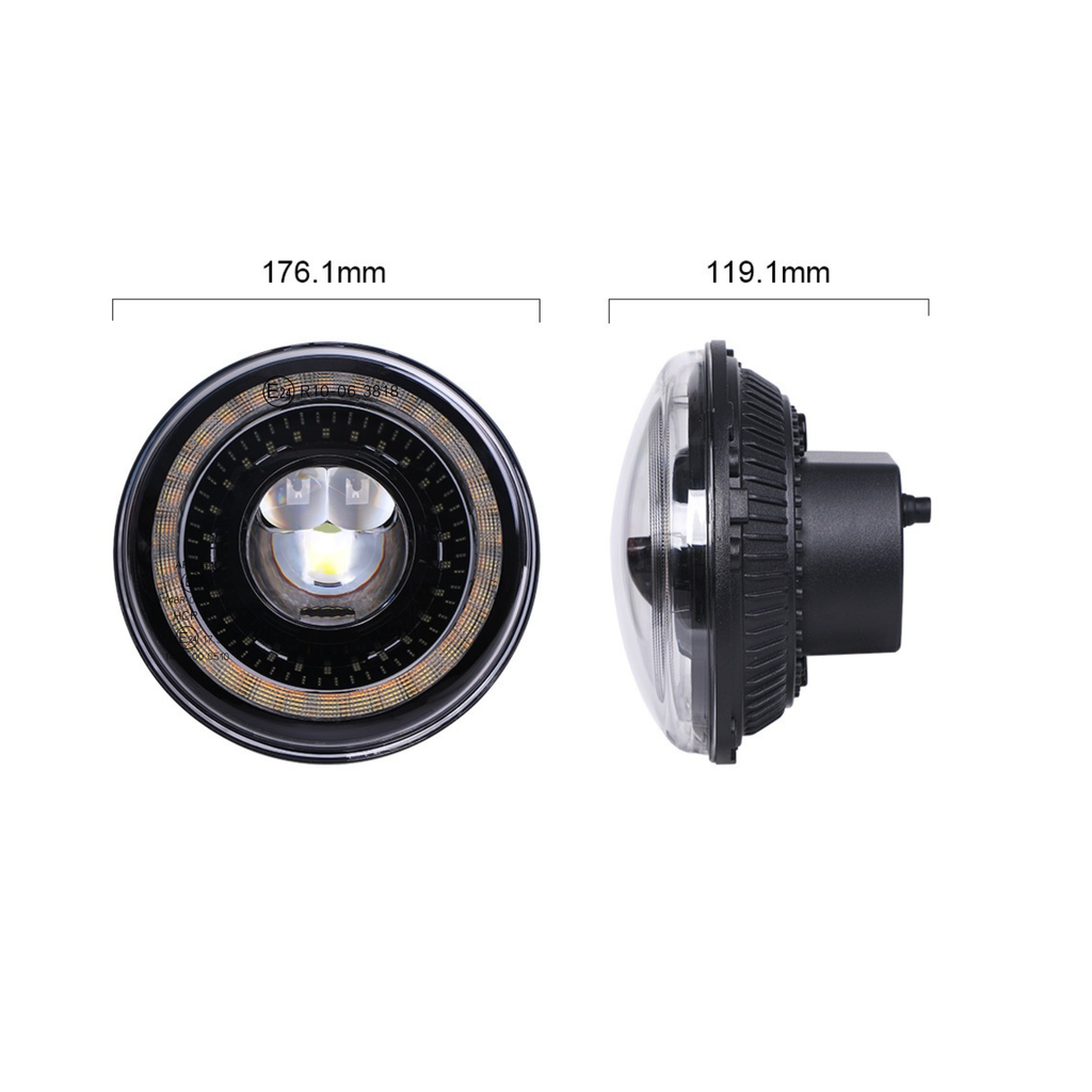 Faros LED 7” Homologados con DRL e Intermitente 7 Pulgadas