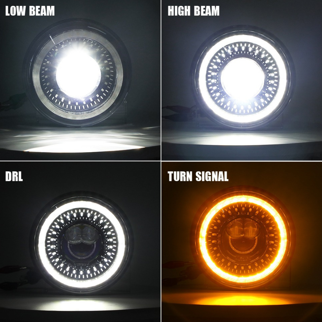 Faros LED 7” Homologados con DRL e Intermitente 7 Pulgadas