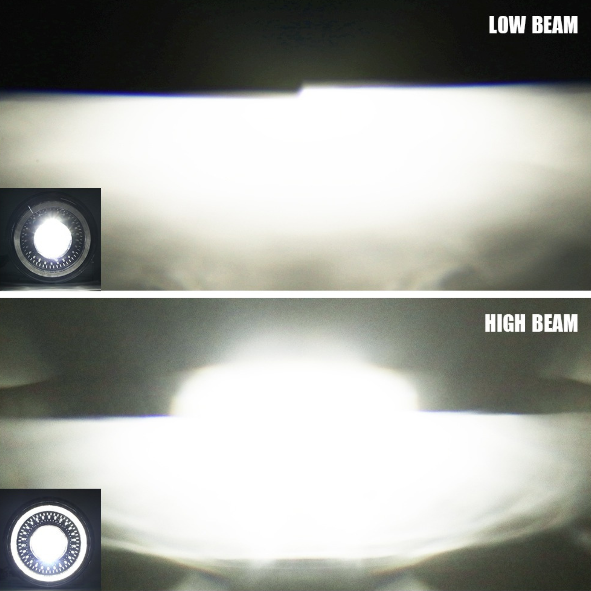 Faros LED 7” Homologados con DRL e Intermitente 7 Pulgadas