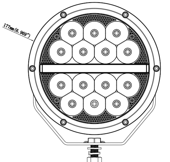 Faro LED 7" 85W OSRAM Homologado HR 37.5 Larga Distancia + Posición con Tapa - 3