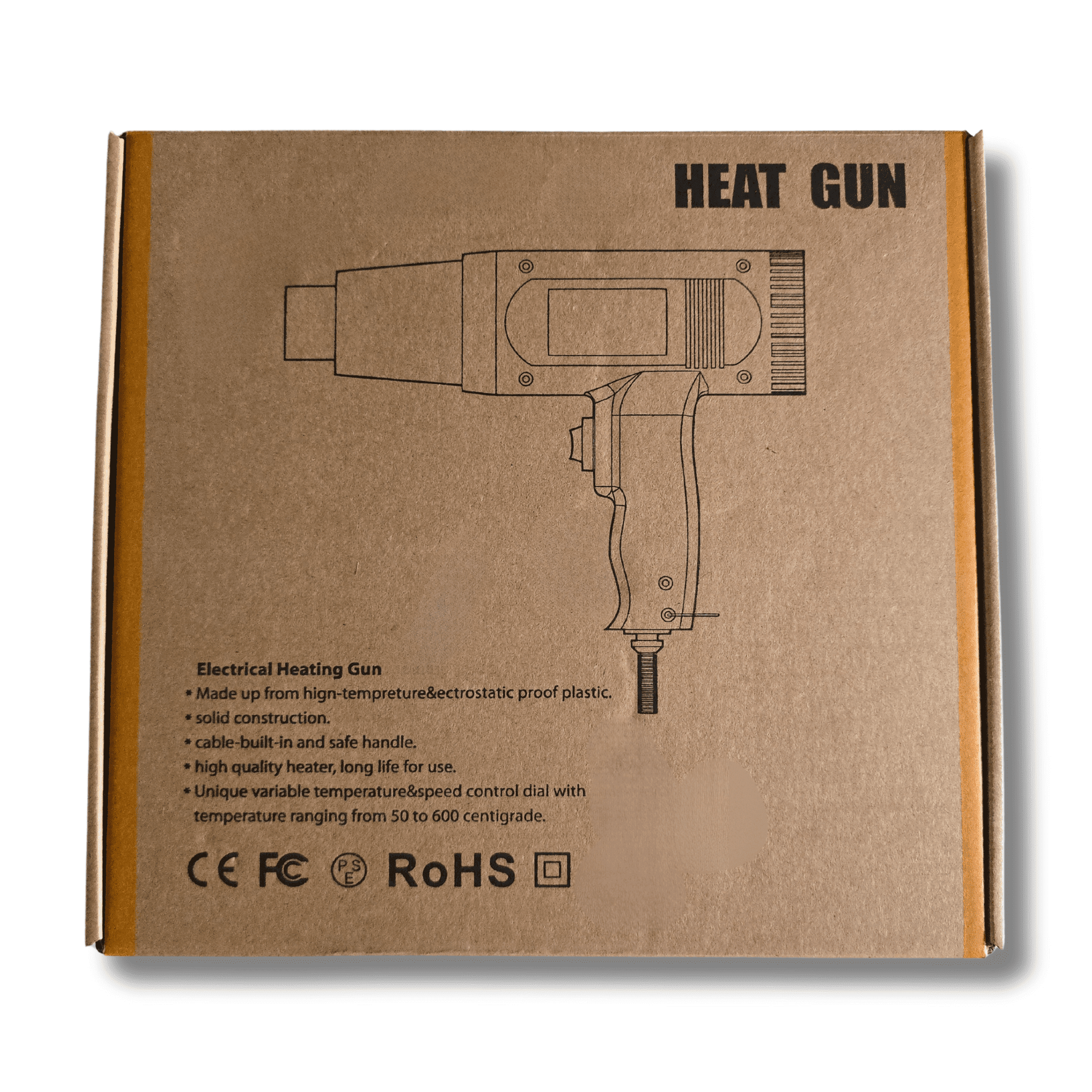Pistola de Calor 2000W con Selector de Velocidades y Accesorios 600 grados - 3
