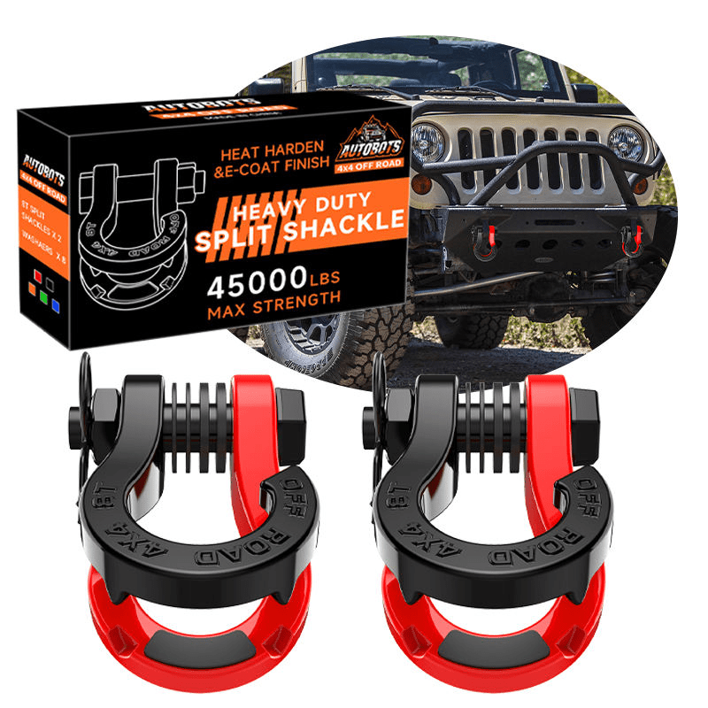 Pareja de Grilletes 4x4 Desmontables Magnéticos 8T Reforzados Offroad