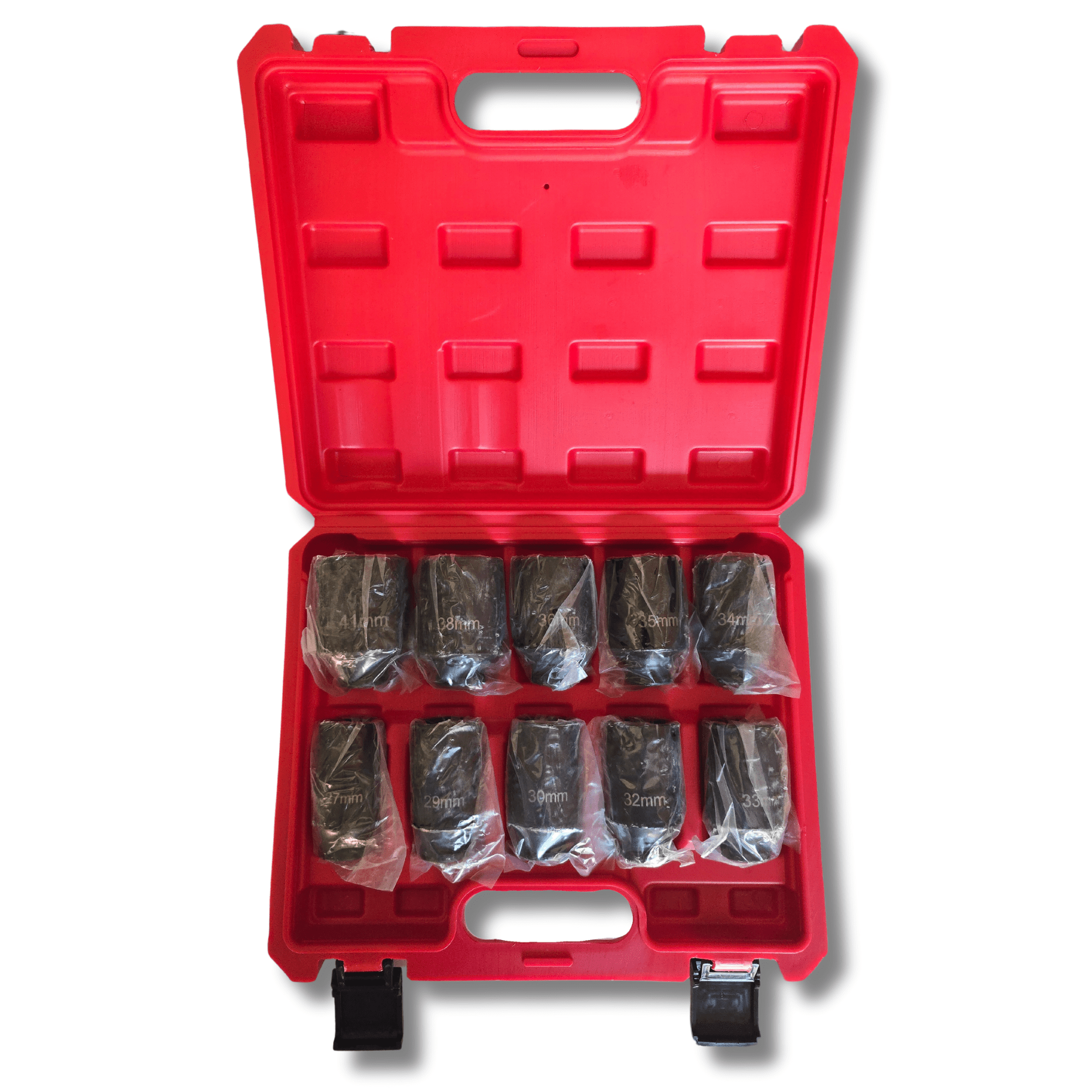 Juego de 10 Vasos de Impacto 1/2" de Gran Tamaño (27-41 mm)