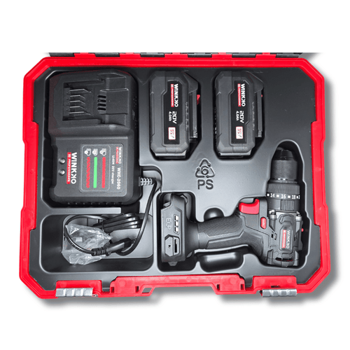 Atornillador Eléctrico Profesional de Impacto 20V Brushless 65Nm con 2 Baterías