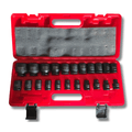 Maletín Vasos 1/2" Cortos 22 Piezas CR-MO 8-36 mm Impacto Profesional